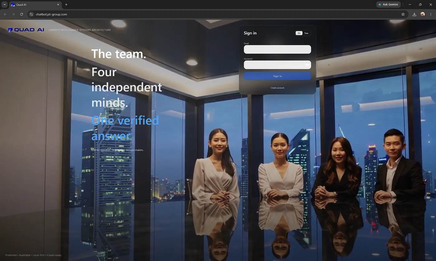 Quad AI operational intelligence platform interface